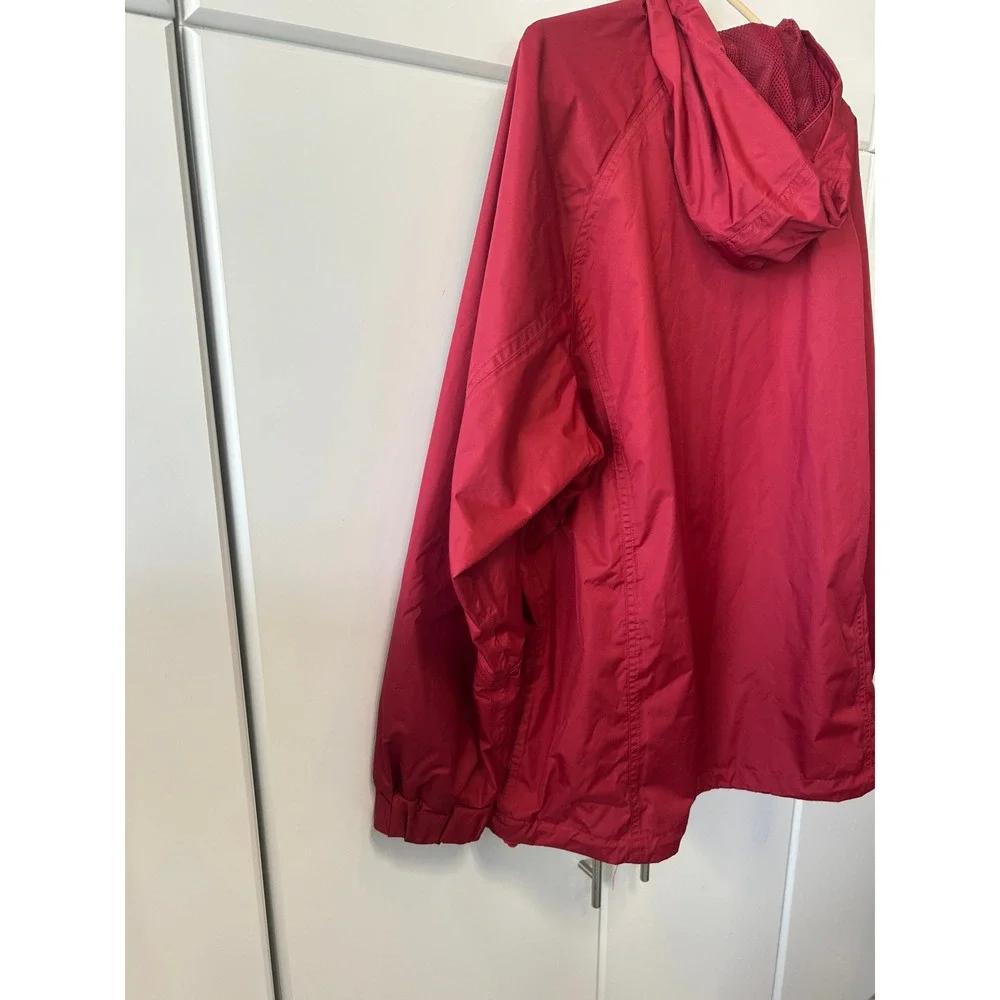 Cold Storage Foul Weather Gear Red Hooded Windbreaker Jacket Mens Large Mesh Lin